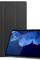 Nomfy Hoes Geschikt voor Lenovo Tab P11 Plus Hoes Tri-fold Tablet Hoesje Case - Hoesje Geschikt voor Lenovo Tab P11 Plus Hoesje Hardcover Bookcase - Zwart