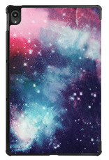 BASEY. Hoesje Geschikt voor Lenovo Tab P11 Plus Hoes Case Tablet Hoesje Tri-fold Met Screenprotector - Hoes Geschikt voor Lenovo Tab P11 Plus Hoesje Hard Cover Bookcase Hoes - Galaxy