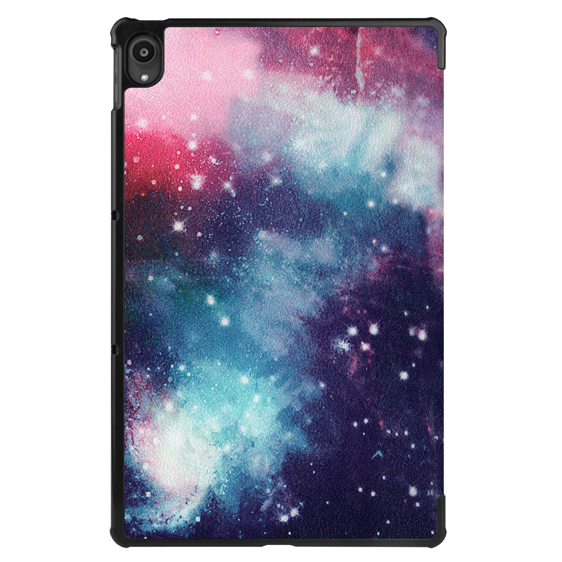 BASEY. Hoesje Geschikt voor Lenovo Tab P11 Plus Hoes Case Tablet Hoesje Tri-fold Met Screenprotector - Hoes Geschikt voor Lenovo Tab P11 Plus Hoesje Hard Cover Bookcase Hoes - Galaxy
