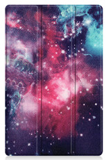 BASEY. Hoesje Geschikt voor Lenovo Tab P11 Plus Hoes Case Tablet Hoesje Tri-fold Met Screenprotector - Hoes Geschikt voor Lenovo Tab P11 Plus Hoesje Hard Cover Bookcase Hoes - Galaxy
