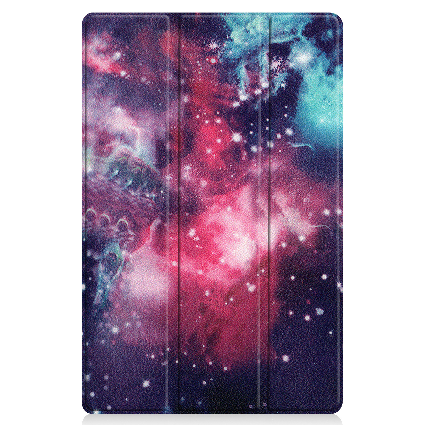 BASEY. Hoesje Geschikt voor Lenovo Tab P11 Plus Hoes Case Tablet Hoesje Tri-fold Met Screenprotector - Hoes Geschikt voor Lenovo Tab P11 Plus Hoesje Hard Cover Bookcase Hoes - Galaxy