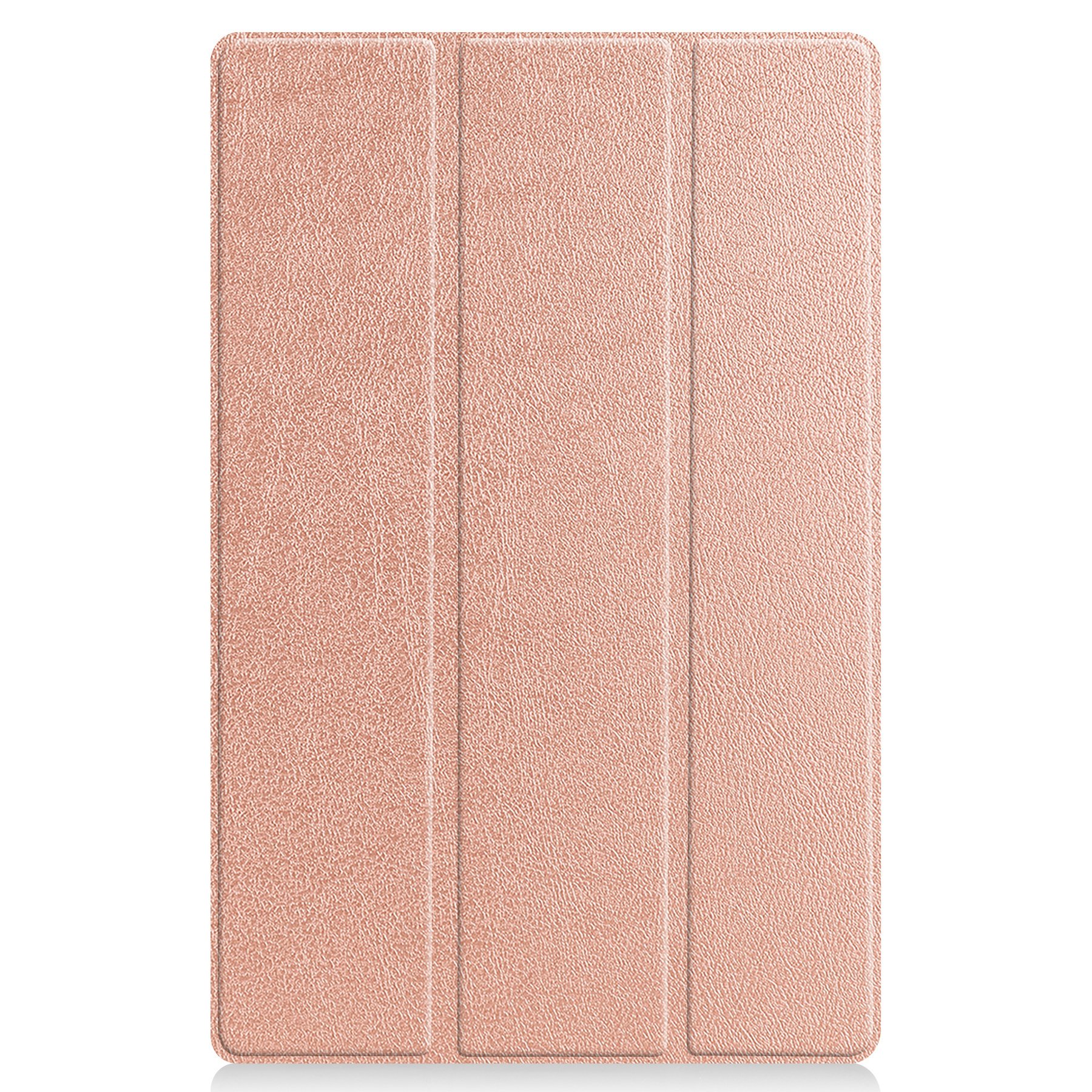 BASEY. Hoesje Geschikt voor Lenovo Tab P11 Plus Hoes Case Tablet Hoesje Tri-fold Met Screenprotector - Hoes Geschikt voor Lenovo Tab P11 Plus Hoesje Hard Cover Bookcase Hoes - Rosé goud