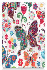 BASEY. Hoesje Geschikt voor Lenovo Tab P11 Plus Hoes Case Tablet Hoesje Tri-fold Met Screenprotector - Hoes Geschikt voor Lenovo Tab P11 Plus Hoesje Hard Cover Bookcase Hoes - Vlinders