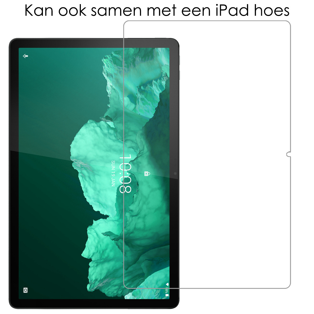 NoXx Hoesje Geschikt voor Lenovo Tab P11 Plus Hoesje Case Hard Cover Hoes Book Case Met Screenprotector - Donkergroen