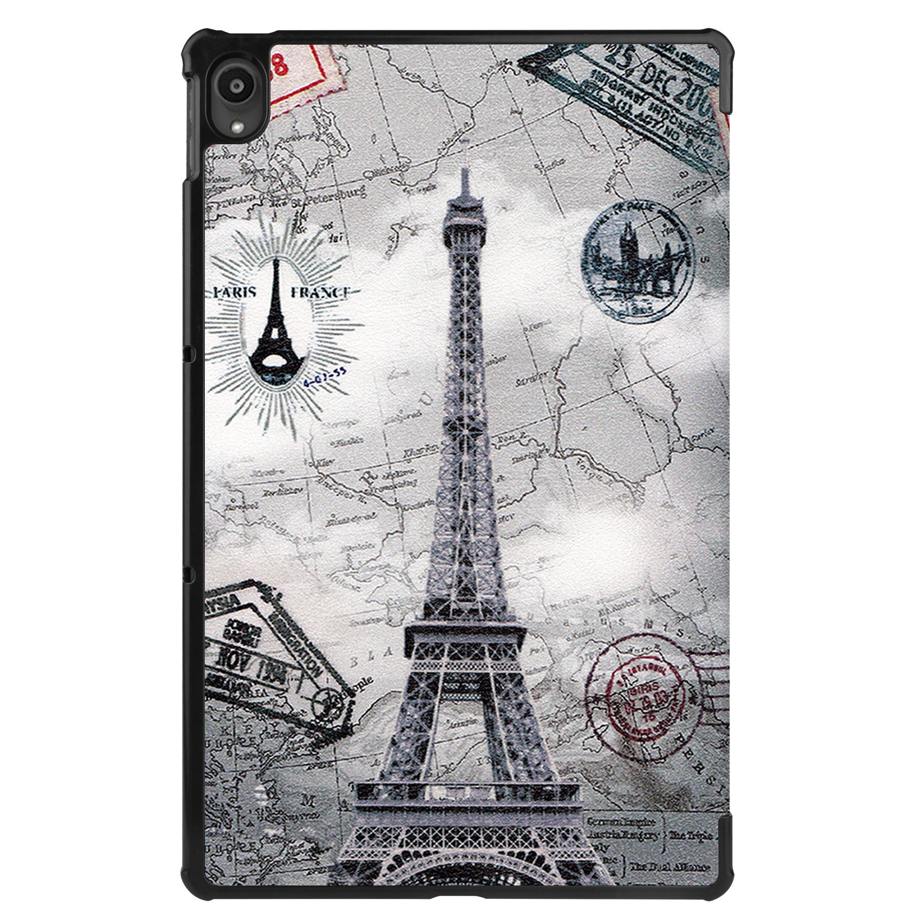 NoXx Hoesje Geschikt voor Lenovo Tab P11 Plus Hoesje Case Hard Cover Hoes Book Case Met Screenprotector - Eiffeltoren