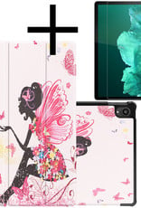 NoXx Hoesje Geschikt voor Lenovo Tab P11 Plus Hoesje Case Hard Cover Hoes Book Case Met Screenprotector - Elfje