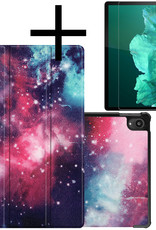 NoXx Hoesje Geschikt voor Lenovo Tab P11 Plus Hoesje Case Hard Cover Hoes Book Case Met Screenprotector - Galaxy