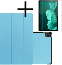 NoXx NoXx Lenovo Tab P11 Plus Hoes Met Screenprotector - Lichtblauw