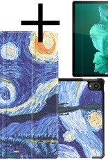 NoXx Hoesje Geschikt voor Lenovo Tab P11 Plus Hoesje Case Hard Cover Hoes Book Case Met Screenprotector - Sterrenhemel