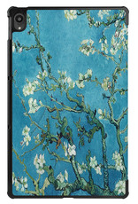 Nomfy Hoes Geschikt voor Lenovo Tab P11 Plus Hoes Tri-fold Tablet Hoesje Case Met Screenprotector - Hoesje Geschikt voor Lenovo Tab P11 Plus Hoesje Hardcover Bookcase - Bloesem