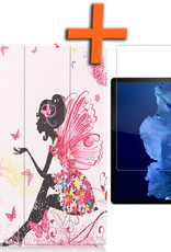 Nomfy Hoes Geschikt voor Lenovo Tab P11 Plus Hoes Tri-fold Tablet Hoesje Case Met Screenprotector - Hoesje Geschikt voor Lenovo Tab P11 Plus Hoesje Hardcover Bookcase - Elfje