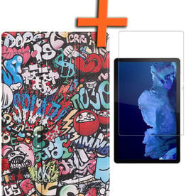 Nomfy Nomfy Lenovo Tab P11 Plus Hoes Met Screenprotector - Graffity