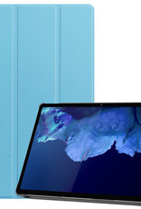 Nomfy Hoes Geschikt voor Lenovo Tab P11 Plus Hoes Tri-fold Tablet Hoesje Case Met Screenprotector - Hoesje Geschikt voor Lenovo Tab P11 Plus Hoesje Hardcover Bookcase - Lichtblauw