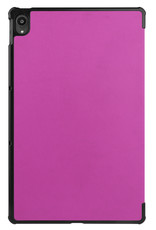Nomfy Hoes Geschikt voor Lenovo Tab P11 Plus Hoes Tri-fold Tablet Hoesje Case Met Screenprotector - Hoesje Geschikt voor Lenovo Tab P11 Plus Hoesje Hardcover Bookcase - Paars
