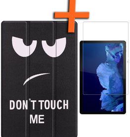 Nomfy Nomfy Lenovo Tab P11 Plus Hoes Met Screenprotector - Don't touch me