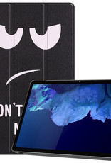 Nomfy Hoes Geschikt voor Lenovo Tab P11 Plus Hoes Tri-fold Tablet Hoesje Case Met Screenprotector - Hoesje Geschikt voor Lenovo Tab P11 Plus Hoesje Hardcover Bookcase - Don't Touch Me