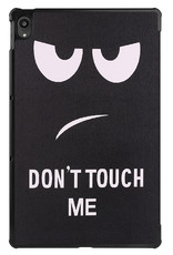 Nomfy Hoes Geschikt voor Lenovo Tab P11 Plus Hoes Tri-fold Tablet Hoesje Case Met Screenprotector - Hoesje Geschikt voor Lenovo Tab P11 Plus Hoesje Hardcover Bookcase - Don't Touch Me