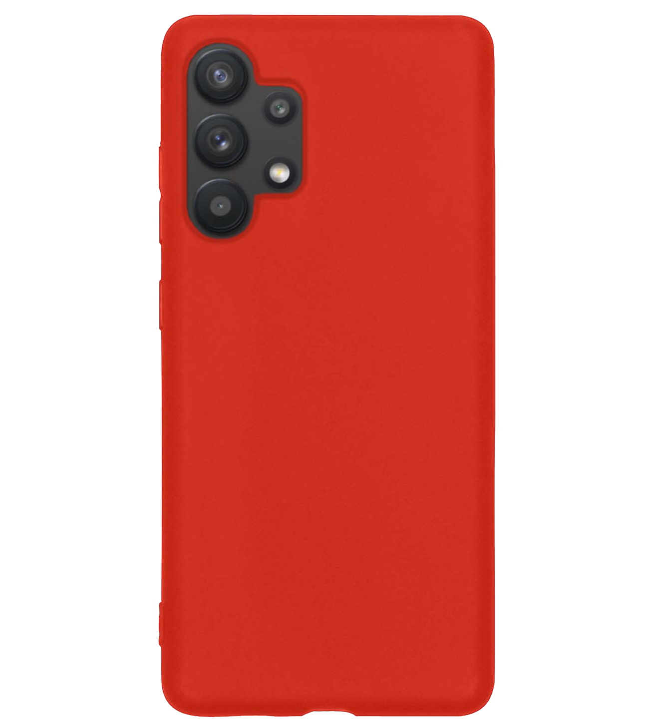 BASEY. Hoes Geschikt voor Samsung A13 4G Hoesje Siliconen Back Cover Case Met 2x Screenprotector - Hoesje Geschikt voor Samsung Galaxy A13 4G Hoes Cover Hoesje - Rood