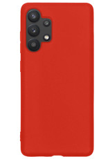 NoXx Hoes Geschikt voor Samsung A13 4G Hoesje Cover Siliconen Back Case Hoes Met 2x Screenprotector - Rood