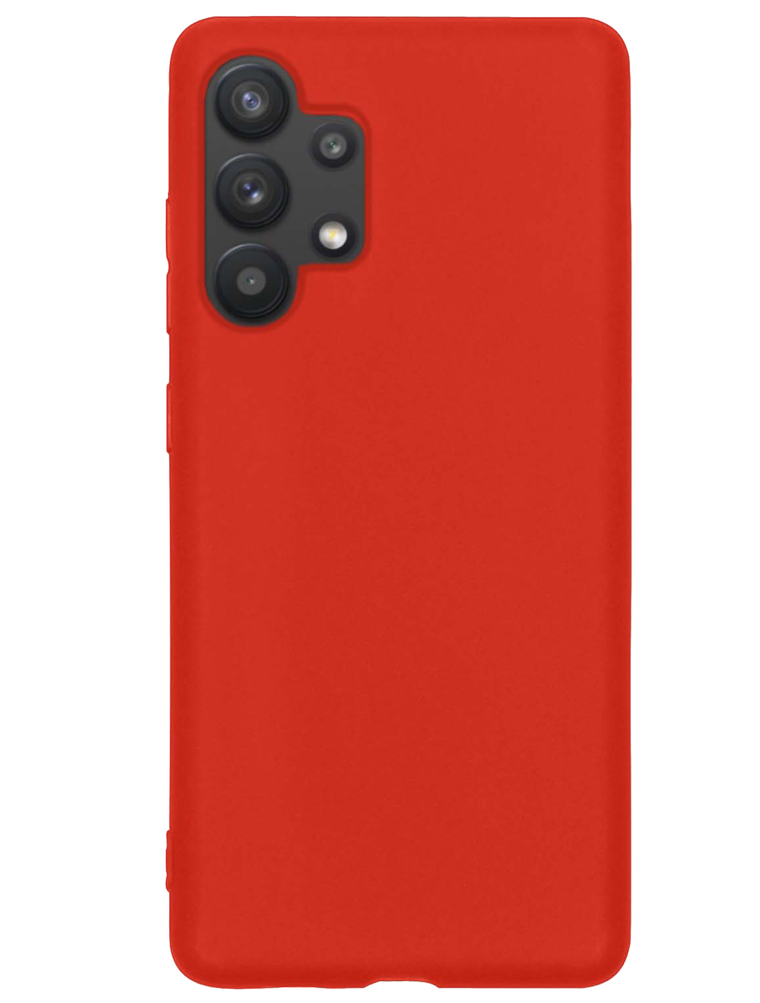 NoXx Hoes Geschikt voor Samsung A13 4G Hoesje Cover Siliconen Back Case Hoes Met 2x Screenprotector - Rood