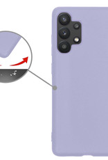 Nomfy Hoesje Geschikt voor Samsung A13 4G Hoesje Siliconen Cover Case Met 2x Screenprotector - Hoes Geschikt voor Samsung Galaxy A13 4G Hoes Back Case - Lila