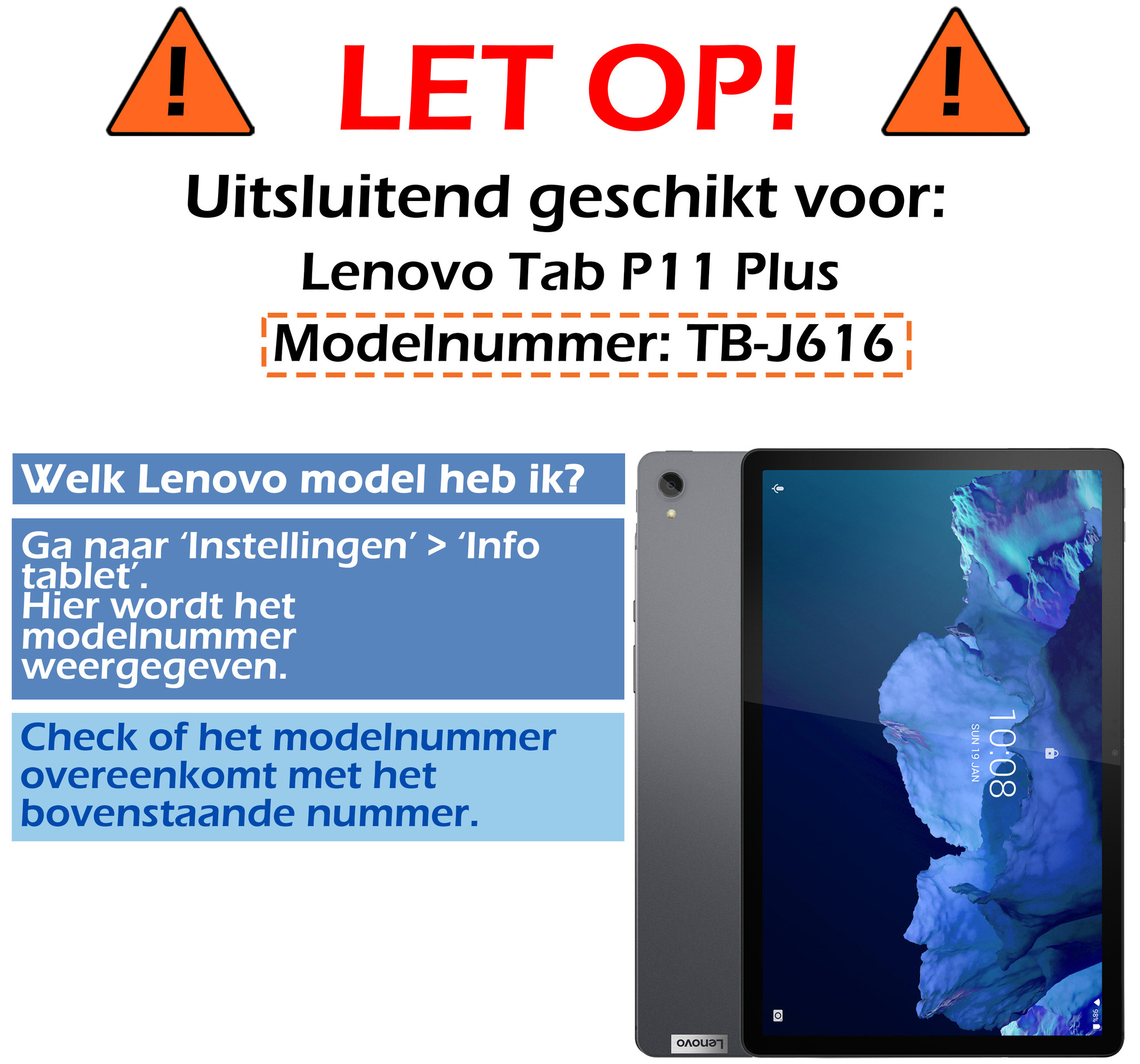Nomfy Lenovo Tab P11 Plus FHD Screenprotector Bescherm Glas - Lenovo Tab P11 Plus FHD Screen Protector Tempered Glas