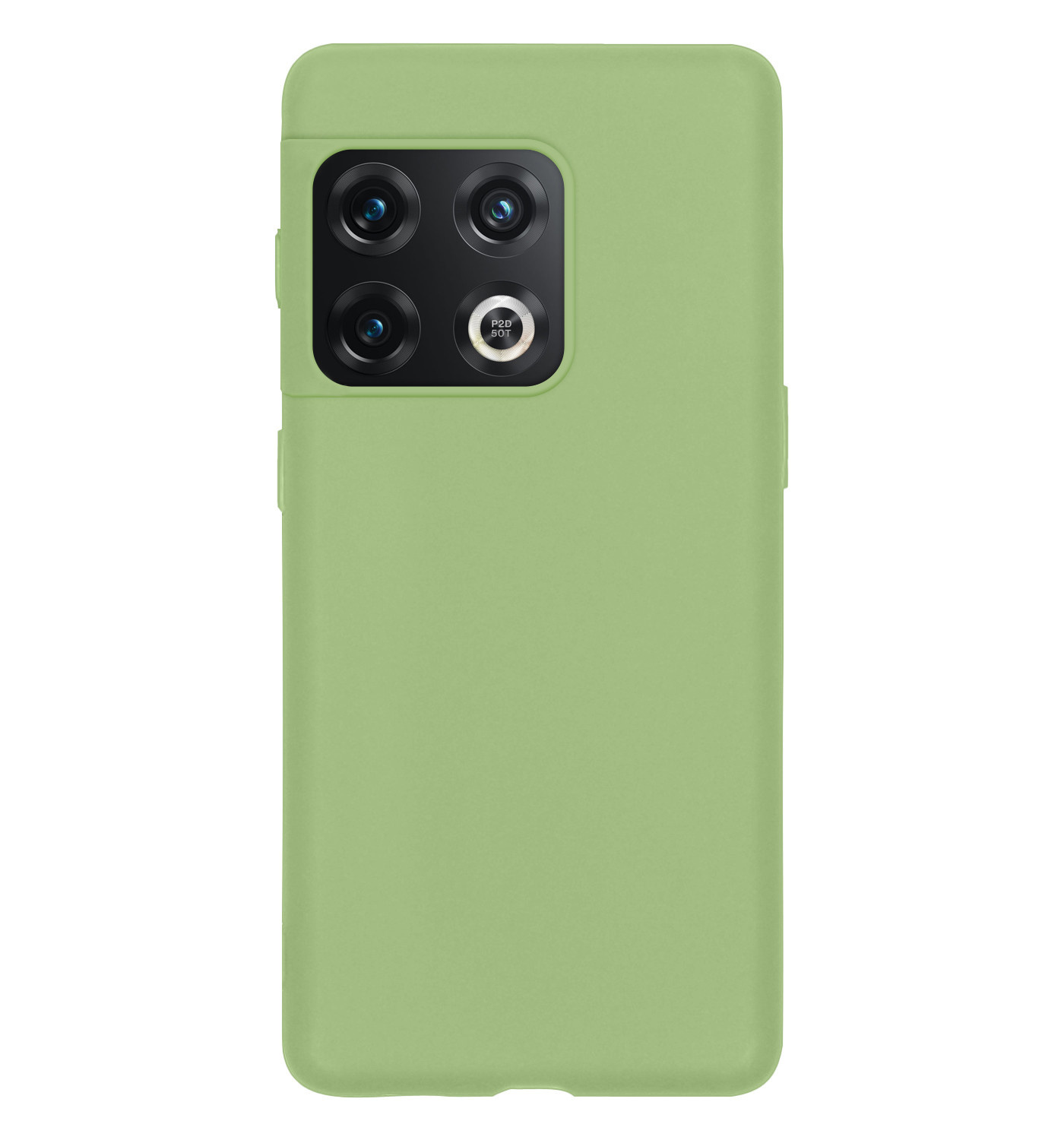 BASEY. Hoes Geschikt voor OnePlus 10 Pro Hoesje Siliconen Back Cover Case Met Screenprotector - Hoesje Geschikt voor OnePlus 10 Pro Hoes Cover Hoesje - Groen