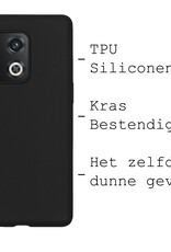 BASEY. Hoes Geschikt voor OnePlus 10 Pro Hoesje Siliconen Back Cover Case Met 2x Screenprotector - Hoesje Geschikt voor OnePlus 10 Pro Hoes Cover Hoesje - Zwart