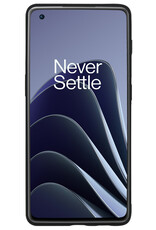 BASEY. Hoes Geschikt voor OnePlus 10 Pro Hoesje Siliconen Back Cover Case Met 2x Screenprotector - Hoesje Geschikt voor OnePlus 10 Pro Hoes Cover Hoesje - Zwart