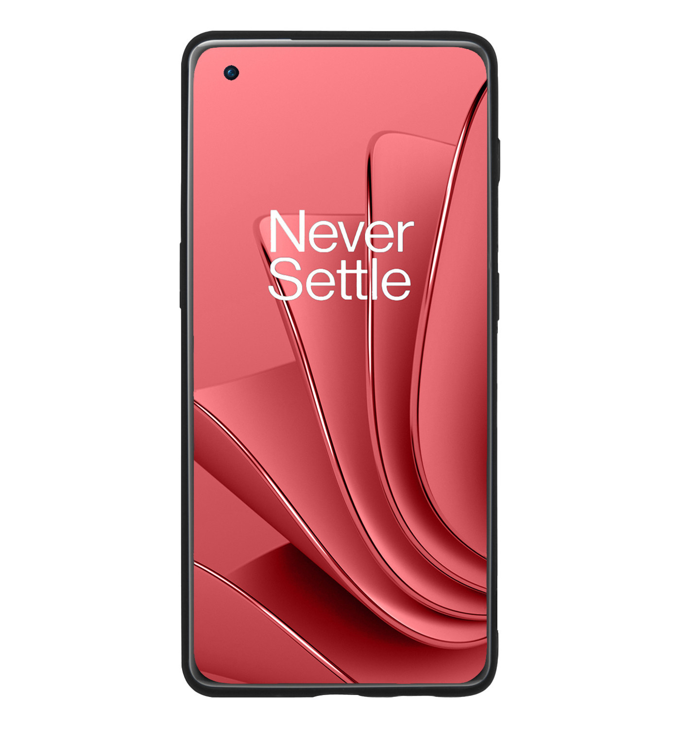 NoXx Hoes Geschikt voor OnePlus 10 Pro Hoesje Cover Siliconen Back Case Hoes Met Screenprotector - Zwart