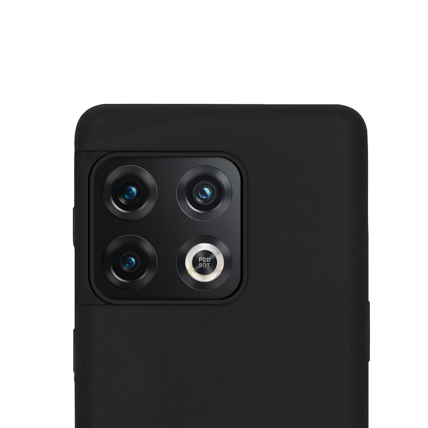 NoXx Hoes Geschikt voor OnePlus 10 Pro Hoesje Cover Siliconen Back Case Hoes Met Screenprotector - Zwart