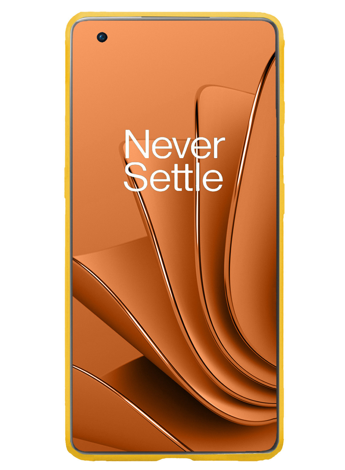 Nomfy Hoesje Geschikt voor OnePlus 10 Pro Hoesje Siliconen Cover Case Met Screenprotector - Hoes Geschikt voor OnePlus 10 Pro Hoes Back Case - Geel