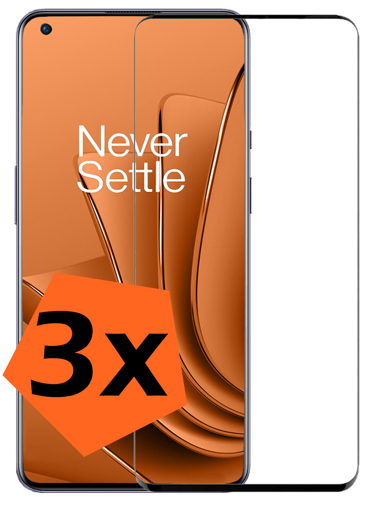 Nomfy Screenprotector Geschikt voor OnePlus 10 Pro Screenprotector Bescherm Glas - Screenprotector Geschikt voor OnePlus 10 Pro Screen Protector Tempered Glass Full Screen Full Cover - 3 PACK