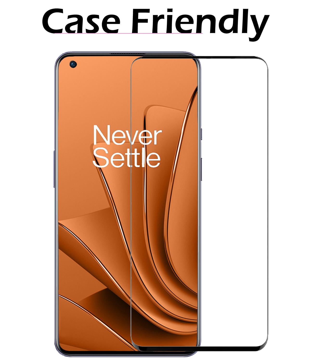 Nomfy Screenprotector Geschikt voor OnePlus 10 Pro Screenprotector Bescherm Glas - Screenprotector Geschikt voor OnePlus 10 Pro Screen Protector Tempered Glass Full Screen Full Cover - 3 PACK