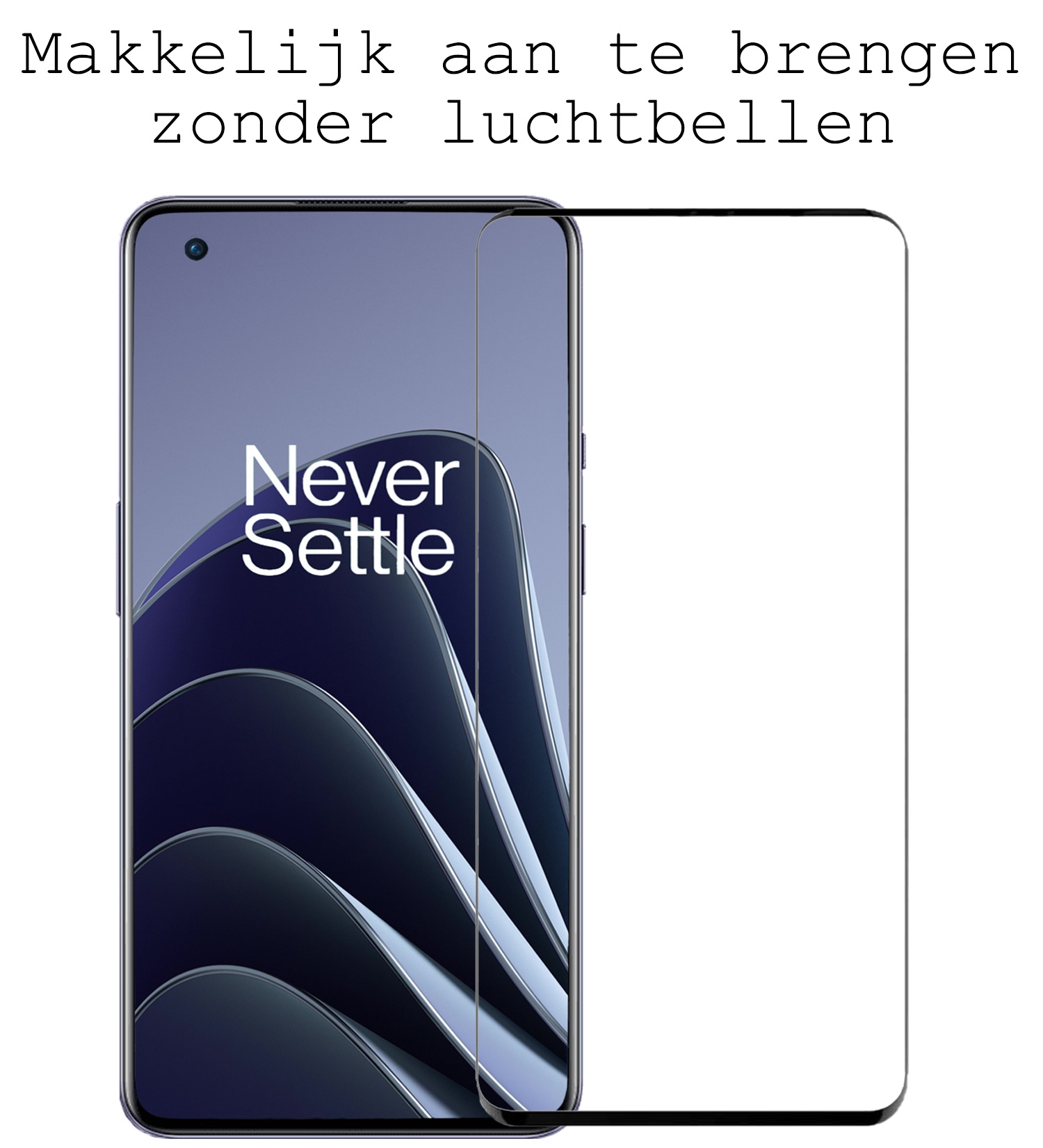BASEY. Screenprotector Geschikt voor OnePlus 10 Pro Screenprotector Beschermglas Full Cover - Screenprotector Geschikt voor OnePlus 10 Pro Screen Protector Full Cover - 2 Stuks