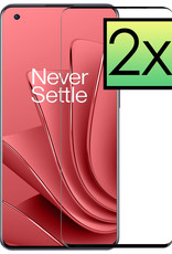NoXx Screenprotector Geschikt voor OnePlus 10 Pro Screenprotector Tempered Glass Gehard Glas Full Cover - 2x