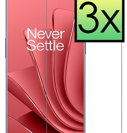 NoXx OnePlus 10 Pro Screenprotector Glas Full Cover - 3 PACK
