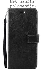 BASEY. Hoes Geschikt voor OnePlus 10 Pro Hoesje Bookcase Hoes Flip Case Book Cover - Hoesje Geschikt voor OnePlus 10 Pro Hoes Book Case Hoesje - Zwart