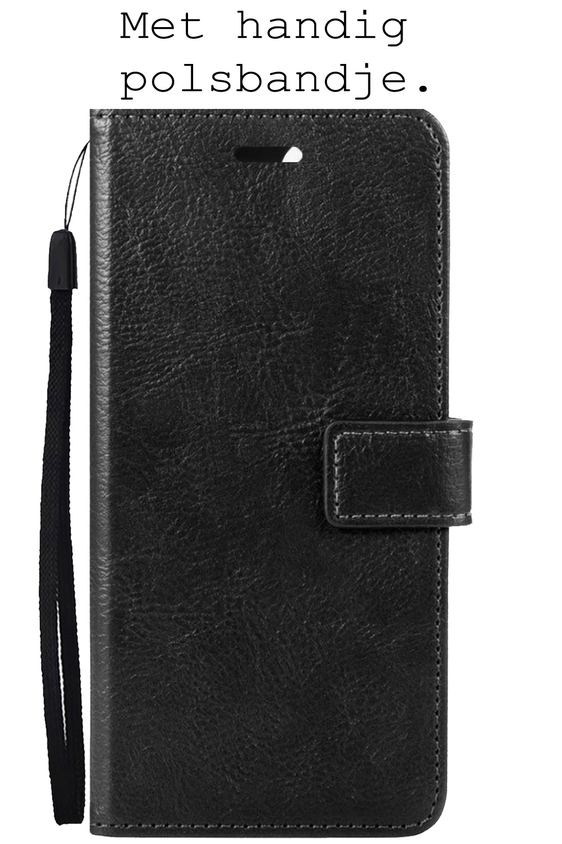 BASEY. Hoes Geschikt voor OnePlus 10 Pro Hoesje Bookcase Hoes Flip Case Book Cover - Hoesje Geschikt voor OnePlus 10 Pro Hoes Book Case Hoesje - Zwart