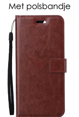 NoXx Hoes Geschikt voor OnePlus 10 Pro Hoesje Book Case Hoes Flip Cover Wallet Bookcase - Bruin