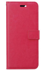 NoXx Hoes Geschikt voor OnePlus 10 Pro Hoesje Book Case Hoes Flip Cover Wallet Bookcase - Donkerroze