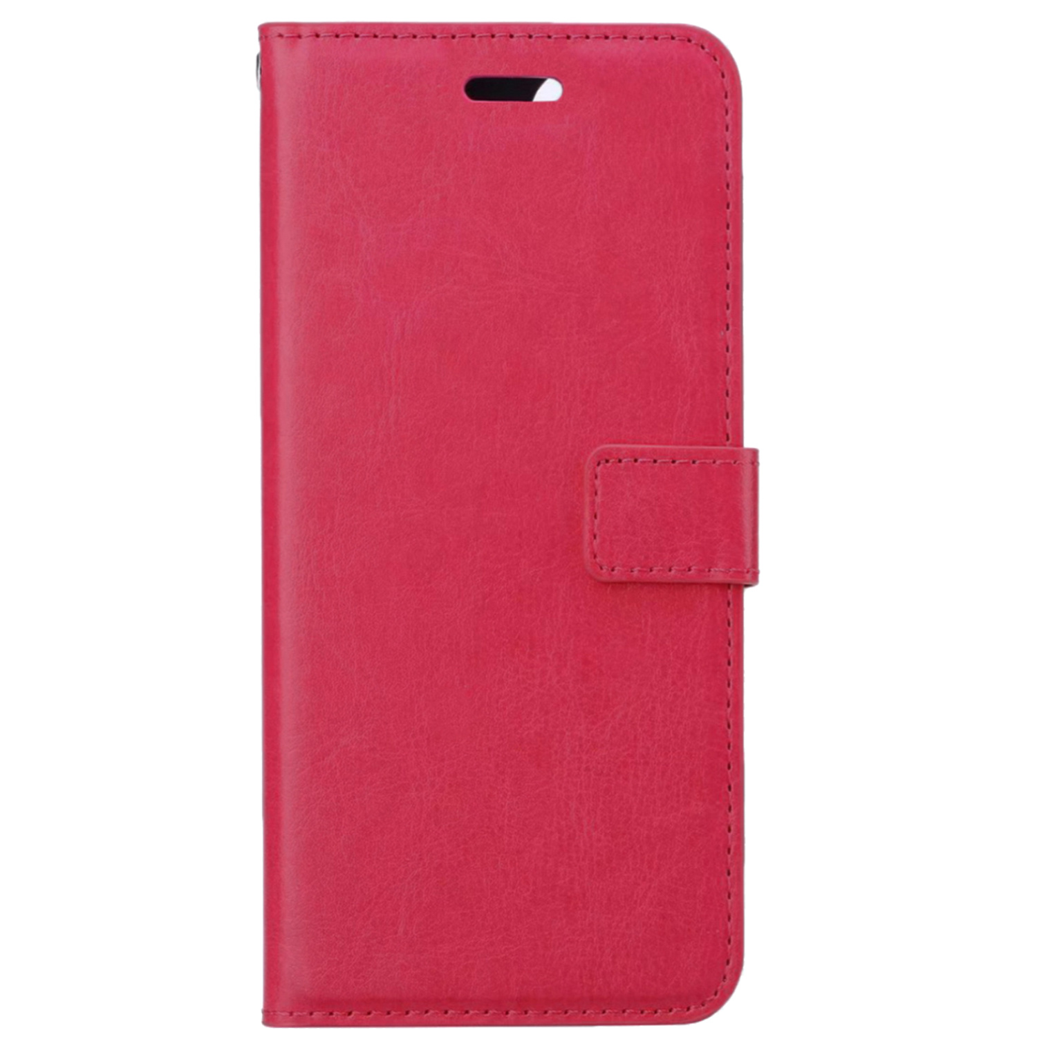 NoXx Hoes Geschikt voor OnePlus 10 Pro Hoesje Book Case Hoes Flip Cover Wallet Bookcase - Donkerroze
