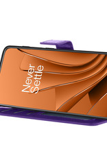 Nomfy Hoesje Geschikt voor OnePlus 10 Pro Hoes Bookcase Flipcase Book Cover - Hoes Geschikt voor OnePlus 10 Pro Hoesje Book Case - Paars