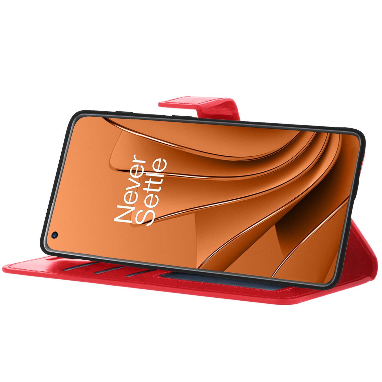 Nomfy OnePlus 10 Pro Hoes Bookcase Rood - Flipcase Rood - OnePlus 10 Pro Book Cover - OnePlus 10 Pro Hoesje Rood