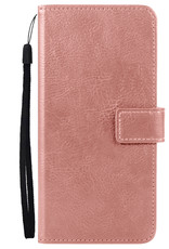 Nomfy Hoesje Geschikt voor OnePlus 10 Pro Hoes Bookcase Flipcase Book Cover - Hoes Geschikt voor OnePlus 10 Pro Hoesje Book Case - Rosé goud