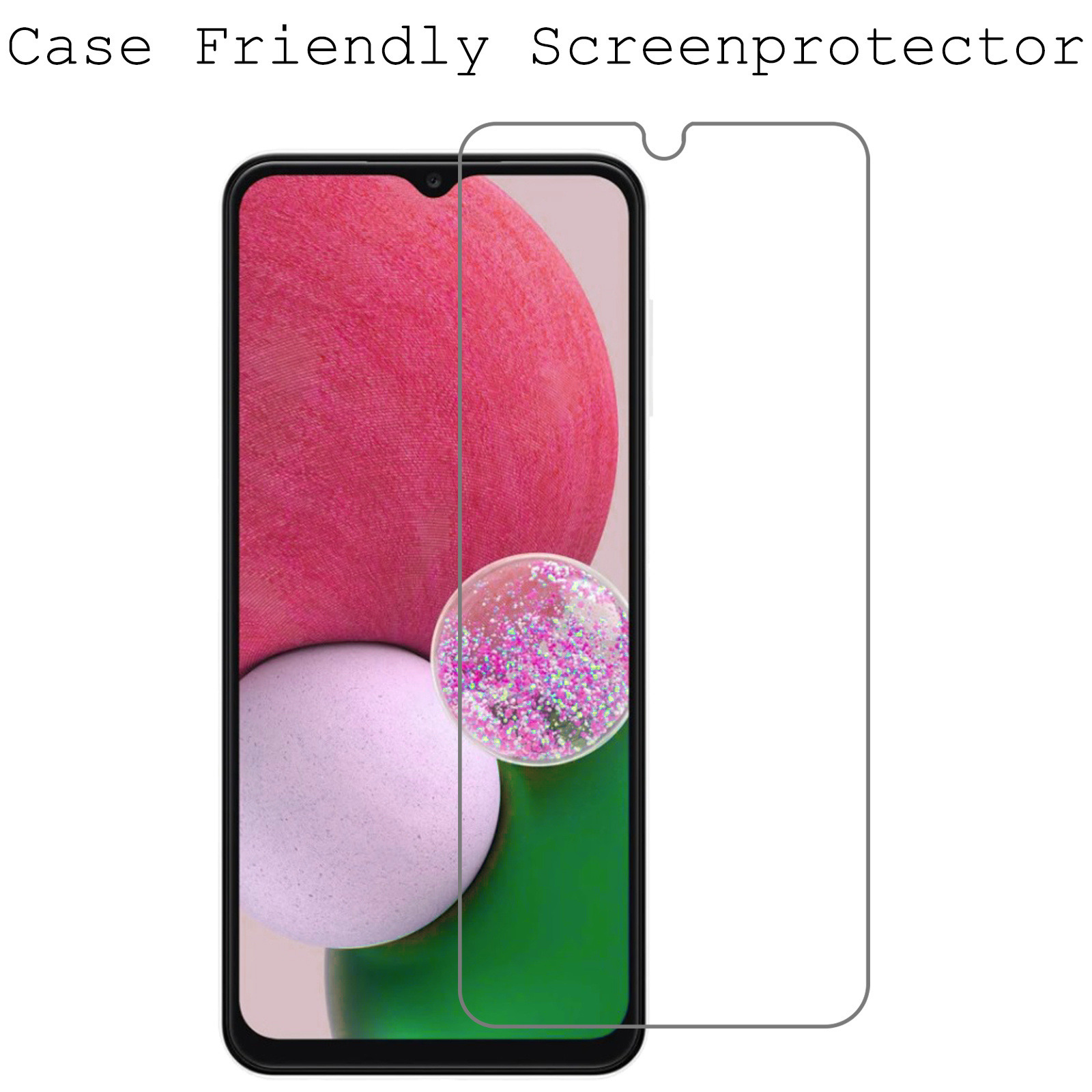 BASEY. Screenprotector Geschikt voor Samsung A13 5G Screenprotector Tempered Glass - Screenprotector Geschikt voor Samsung Galaxy A13 5G Beschermglas Screen Protector Glas - 2 Stuks