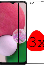 BASEY. Screenprotector Geschikt voor Samsung A13 5G Screenprotector Beschermglas Full Cover - Screenprotector Geschikt voor Samsung Galaxy A13 5G Screen Protector Full Cover - 3 Stuks