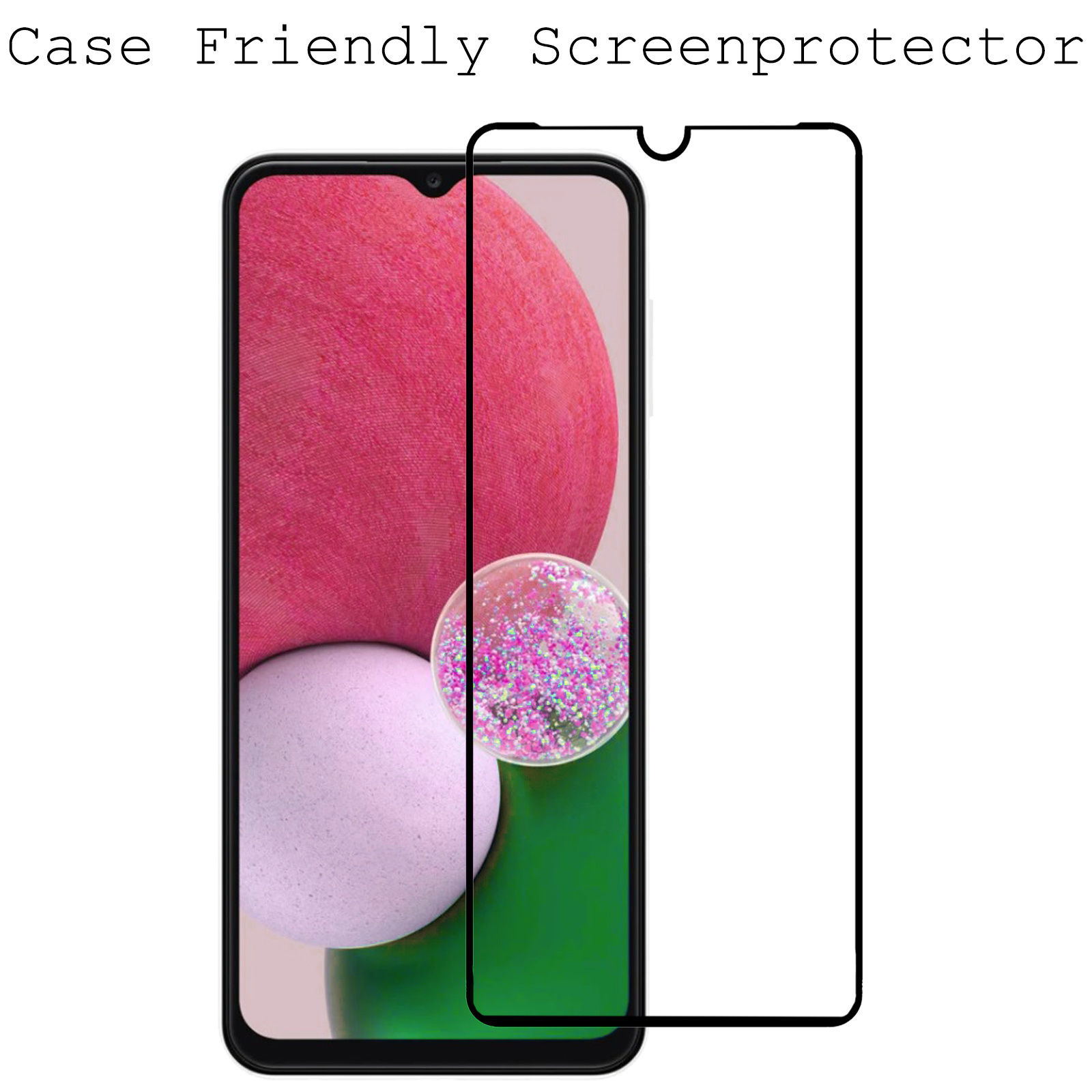 BASEY. Screenprotector Geschikt voor Samsung A13 5G Screenprotector Beschermglas Full Cover - Screenprotector Geschikt voor Samsung Galaxy A13 5G Screen Protector Full Cover - 3 Stuks
