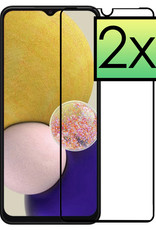 NoXx Screenprotector Geschikt voor Samsung A13 5G Screenprotector Tempered Glass Gehard Glas Full Cover - 2x