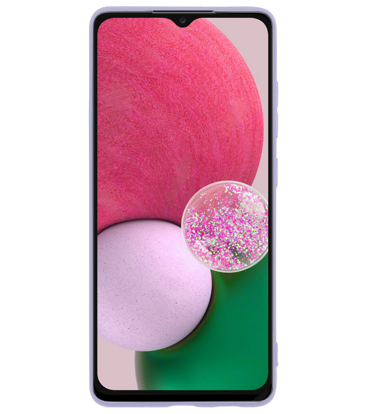 BASEY. Hoes Geschikt voor Samsung A13 5G Hoesje Siliconen Back Cover Case - Hoesje Geschikt voor Samsung Galaxy A13 5G Hoes Cover Hoesje - Lila - 2 Stuks